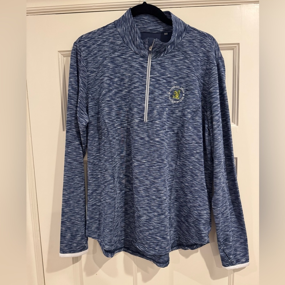 Women's Blue US Open Quarter-Zip Sweater